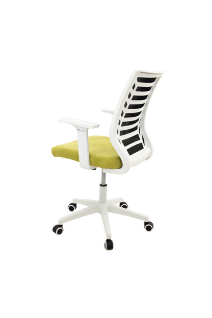 Scaun birou S-194, 103x44x47 cm, Negru/Verde, Material Textil - imagine 6