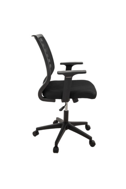 Scaun birou S-195, 116x45x49 cm, Negru Material Textil - imagine 3