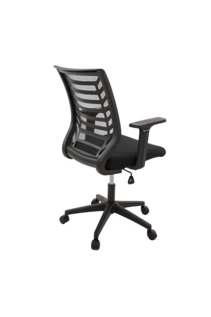 Scaun birou S-195, 116x45x49 cm, Negru Material Textil - imagine 4