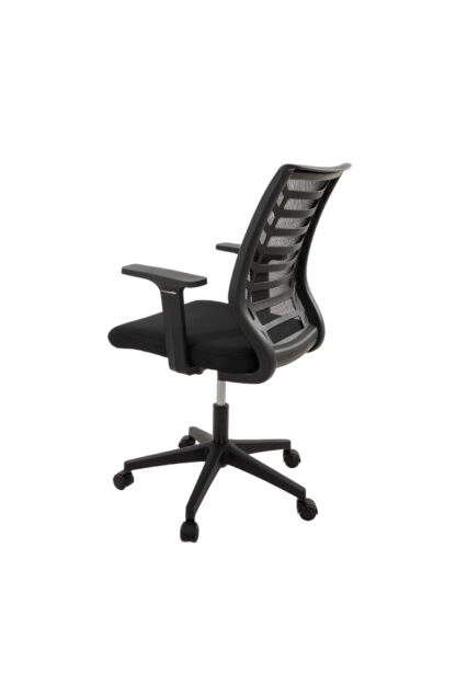 Scaun birou S-195, 116x45x49 cm, Negru Material Textil - imagine 6