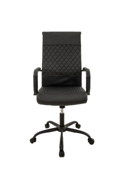 Scaun birou S-199, 115x43x46 cm, Negru, Material Textil - imagine 2
