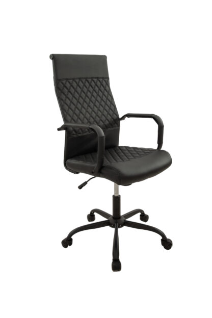 Scaun birou S-199, 115x43x46 cm, Negru, Material Textil