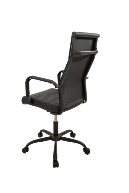 Scaun birou S-199, 115x43x46 cm, Negru, Material Textil - imagine 6