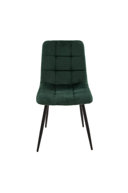 Scaun living tapitat S-205, 88x43x48 cm, Verde - imagine 2