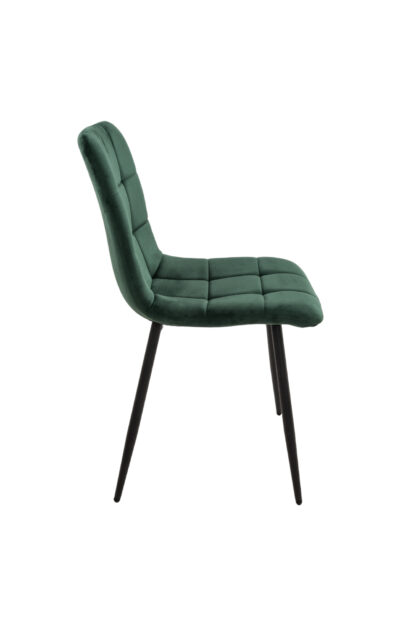Scaun living tapitat S-205, 88x43x48 cm, Verde - imagine 3