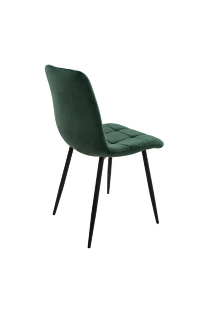 Scaun living tapitat S-205, 88x43x48 cm, Verde - imagine 4