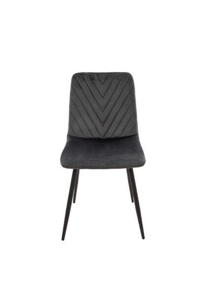 Scaun living tapitat S-206, 88x43x48 cm, Gri - imagine 2