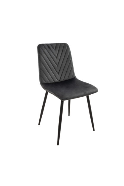 Scaun living tapitat S-206, 88x43x48 cm, Gri