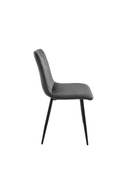 Scaun living tapitat S-206, 88x43x48 cm, Gri - imagine 3
