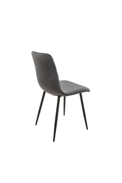 Scaun living tapitat S-206, 88x43x48 cm, Gri - imagine 4