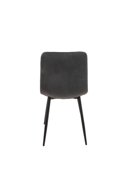 Scaun living tapitat S-206, 88x43x48 cm, Gri - imagine 5