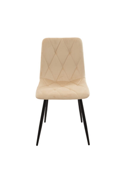 Scaun living tapitat S-207, 88x43x48 cm, Crem - imagine 2