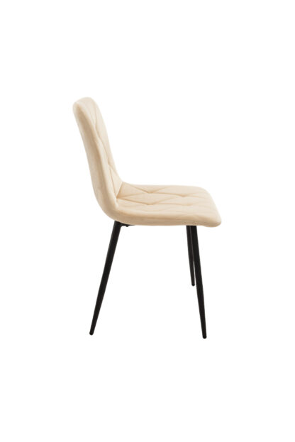 Scaun living tapitat S-207, 88x43x48 cm, Crem - imagine 3