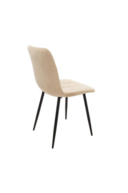 Scaun living tapitat S-207, 88x43x48 cm, Crem - imagine 4