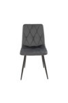 Scaun living tapitat S-207, 88x43x48 cm, Gri - imagine 2