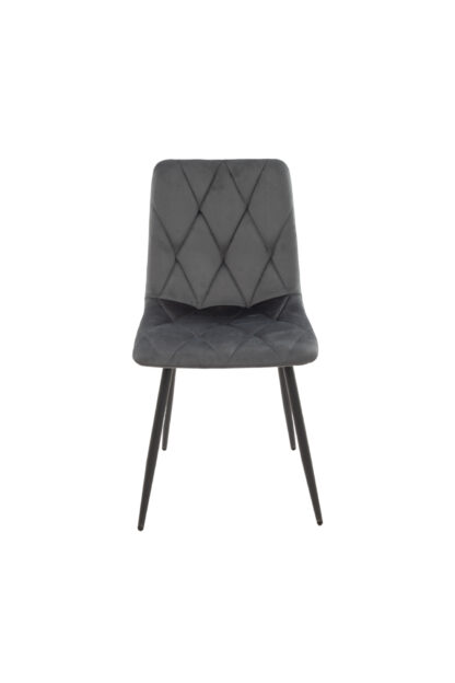 Scaun living tapitat S-207, 88x43x48 cm, Gri - imagine 2