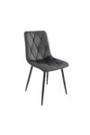 Scaun living tapitat S-207, 88x43x48 cm, Gri