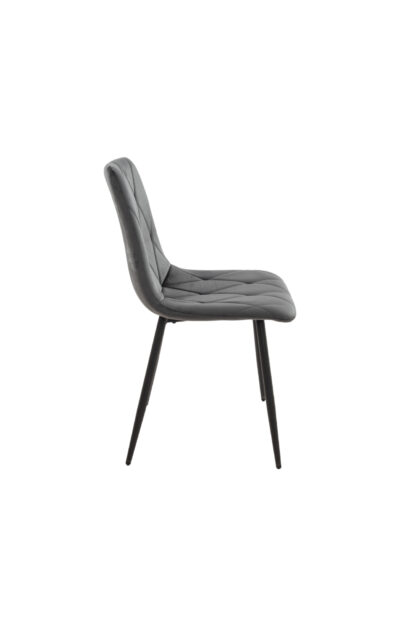 Scaun living tapitat S-207, 88x43x48 cm, Gri - imagine 3