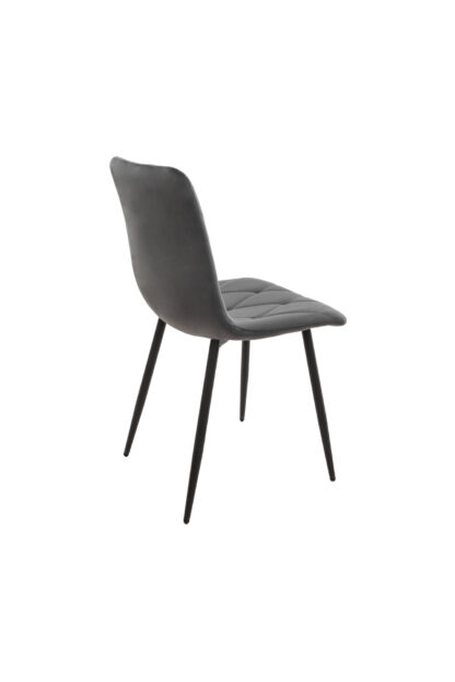 Scaun living tapitat S-207, 88x43x48 cm, Gri - imagine 4