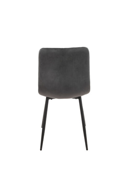 Scaun living tapitat S-207, 88x43x48 cm, Gri - imagine 5