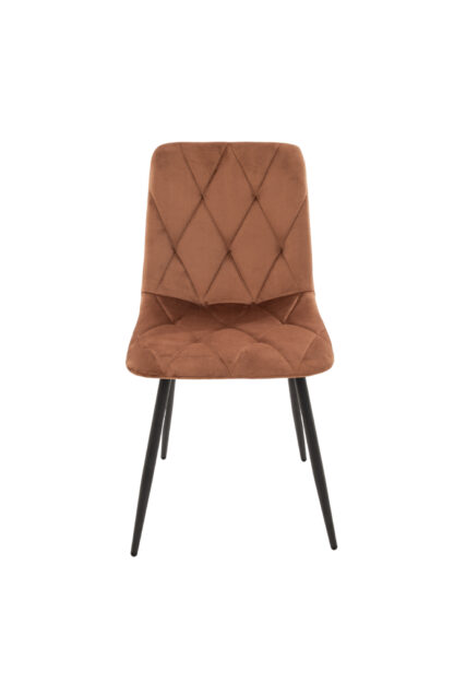 Scaun living tapitat S-207, 88x43x48 cm, Maro - imagine 2