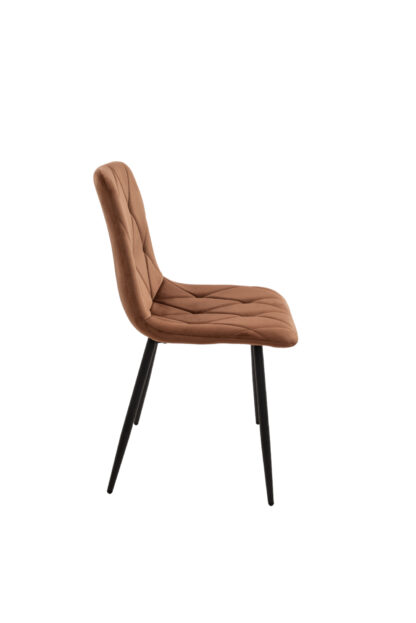 Scaun living tapitat S-207, 88x43x48 cm, Maro - imagine 3
