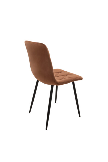 Scaun living tapitat S-207, 88x43x48 cm, Maro - imagine 4