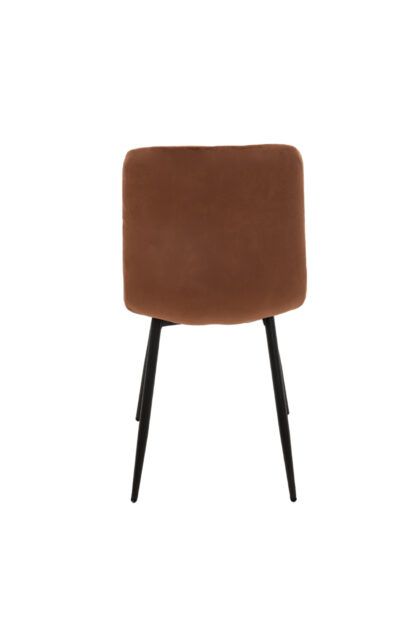 Scaun living tapitat S-207, 88x43x48 cm, Maro - imagine 5