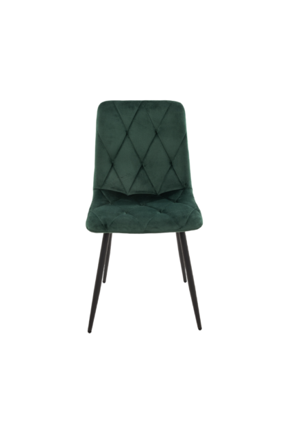 Scaun living tapitat S-207, 88x43x48 cm, Verde - imagine 2