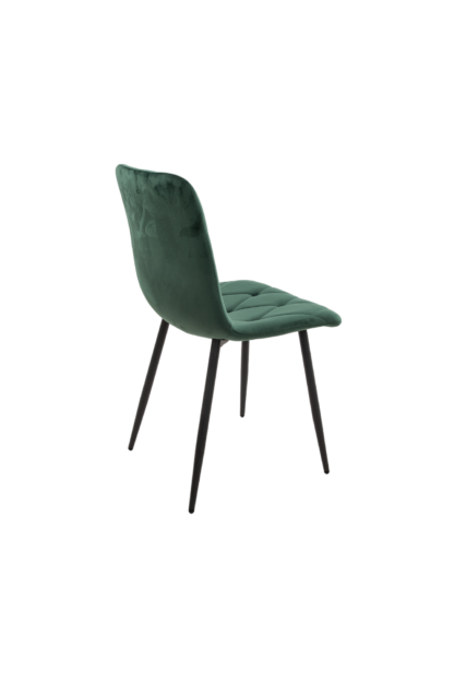 Scaun living tapitat S-207, 88x43x48 cm, Verde - imagine 4