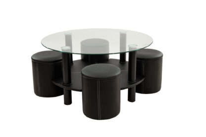 Set Masa cafea cu 4 tabureti MC-126, 90x45 cm - imagine 2