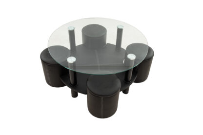 Set Masa cafea cu 4 tabureti MC-126, 90x45 cm - imagine 3