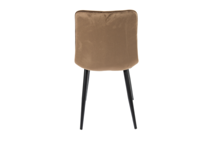 Scaun Bucatarie Tapitat S-214, Stofa, Maro - imagine 4