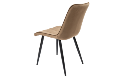 Scaun Bucatarie Tapitat S-214, Stofa, Maro - imagine 3