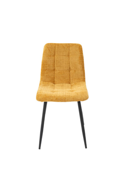 Scaun Bucatarie Tapitat S-208, Stofa, Galben - imagine 2