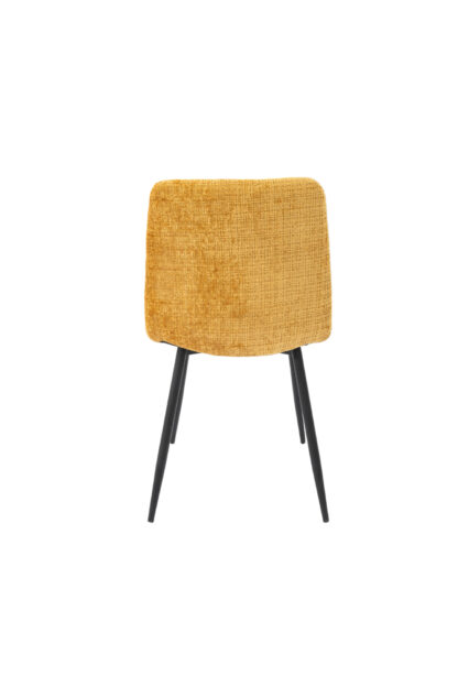 Scaun Bucatarie Tapitat S-208, Stofa, Galben - imagine 5
