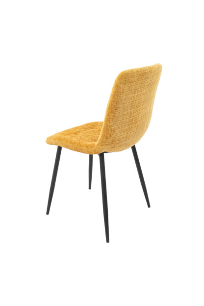 Scaun Bucatarie Tapitat S-208, Stofa, Galben - imagine 6