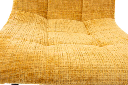 Scaun Bucatarie Tapitat S-208, Stofa, Galben - imagine 8