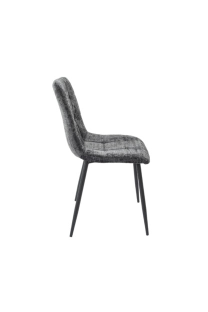 Scaun Bucatarie Tapitat S-208, Stofa, Gri - imagine 3