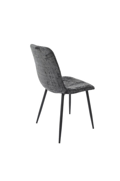 Scaun Bucatarie Tapitat S-208, Stofa, Gri - imagine 4