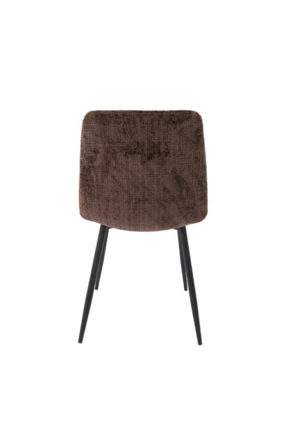 Scaun Bucatarie Tapitat S-208, Stofa, Maro - imagine 4