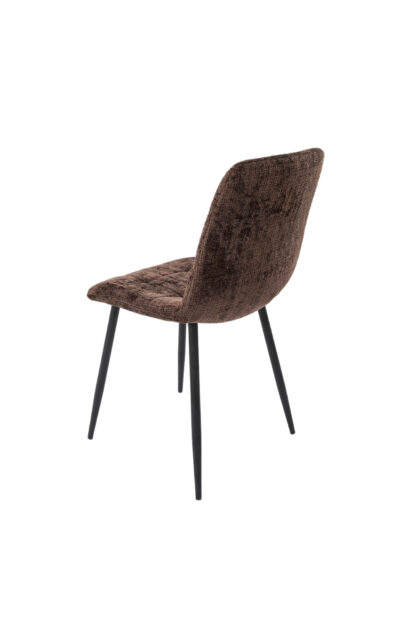Scaun Bucatarie Tapitat S-208, Stofa, Maro - imagine 5