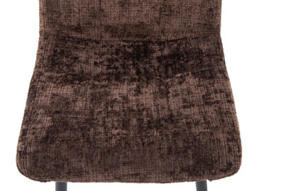 Scaun Bucatarie Tapitat S-208, Stofa, Maro - imagine 6
