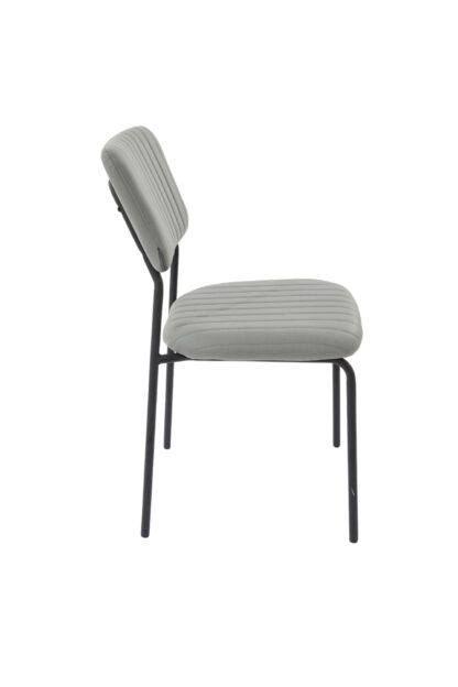 Scaun Bucatarie Tapitat S-210, Stofa, Gri - imagine 3