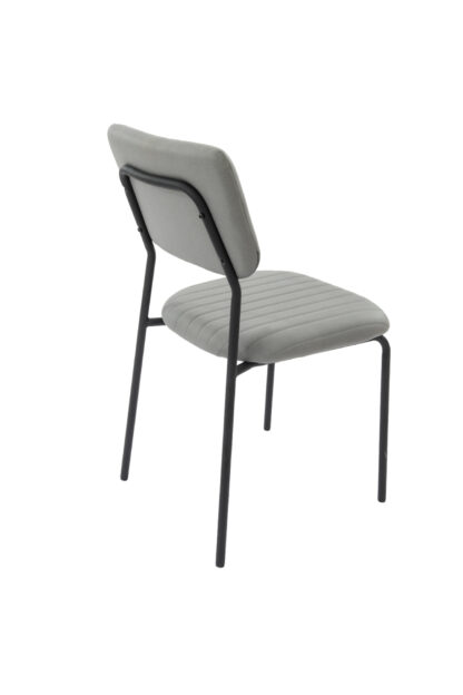Scaun Bucatarie Tapitat S-210, Stofa, Gri - imagine 4