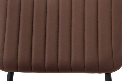 Scaun Bucatarie Tapitat S-210, Stofa, Maro - imagine 7