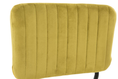 Scaun Bucatarie Tapitat S-211, Stofa, Mustar - imagine 10