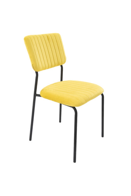 Scaun Bucatarie Tapitat S-211, Stofa, Mustar