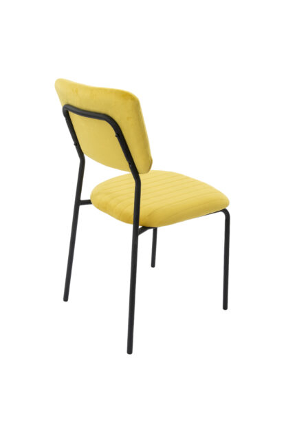 Scaun Bucatarie Tapitat S-211, Stofa, Mustar - imagine 4