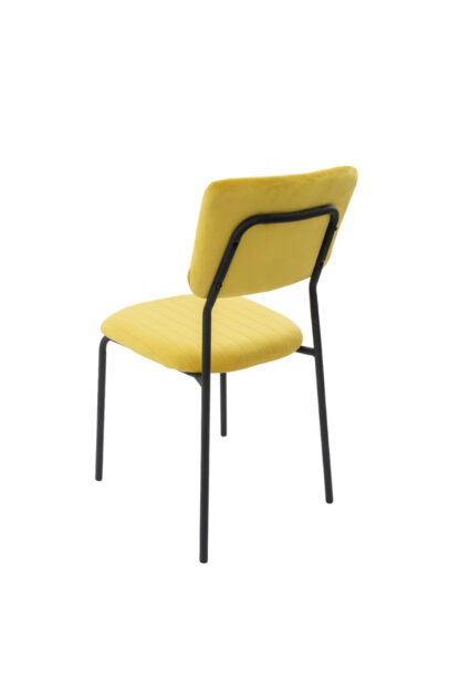 Scaun Bucatarie Tapitat S-211, Stofa, Mustar - imagine 6